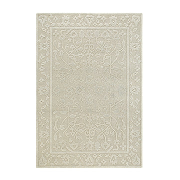 Lourdes Hand Tufted and Textured Cream Wool Rug