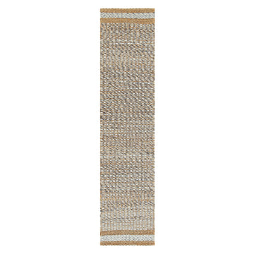 Kerala Variegated Wool and Jute Hand Braided Runner